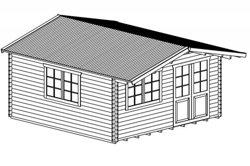 Domek z bali - Venta 5x5