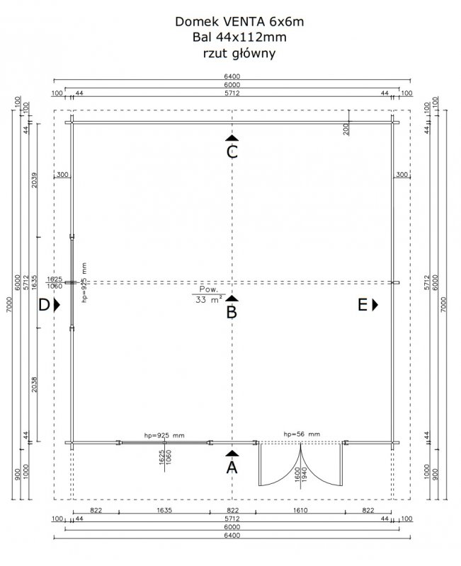 Domek z bali - Venta 6x6