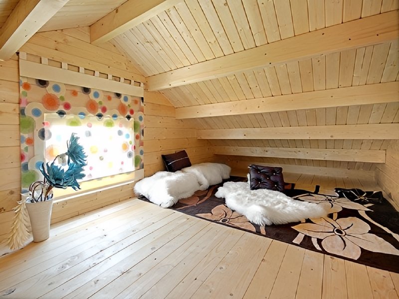 Domek letniskowy z bali z antresolą - Sara