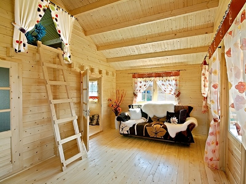 Domek letniskowy z bali z antresolą - Sara