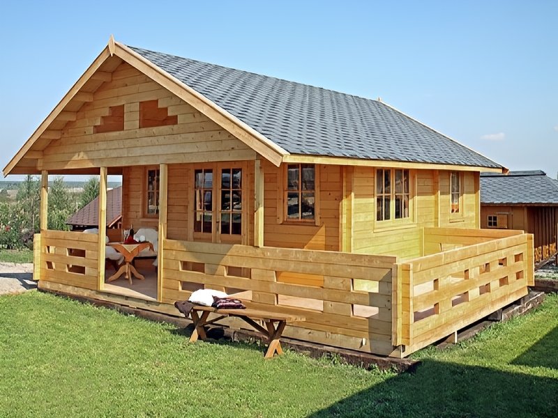 Domek letniskowy z bali z antresolą - Sara