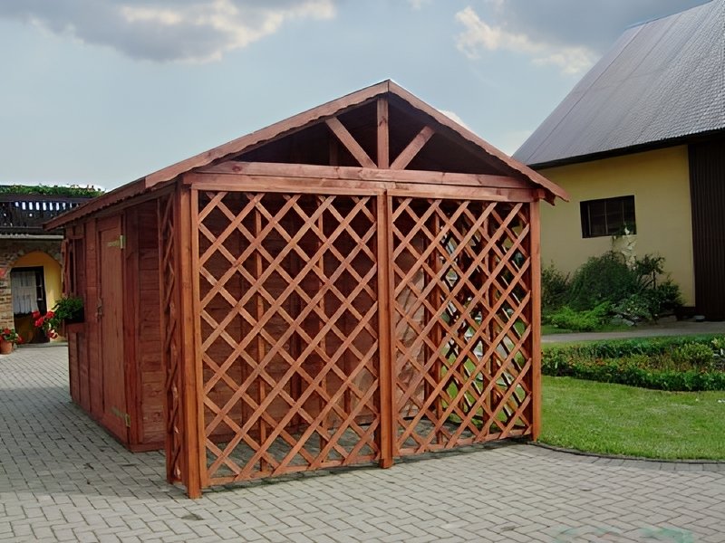 drewutnia Mroczek dach dwuspadowy drewutnia Mroczek dach dwuspadowy