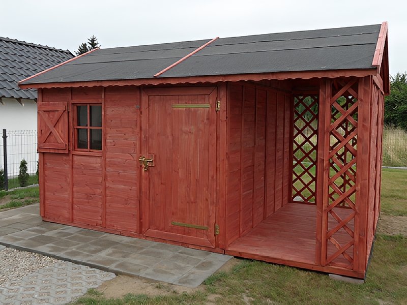 drewutnia Mroczek dach dwuspadowy drewutnia Mroczek dach dwuspadowy