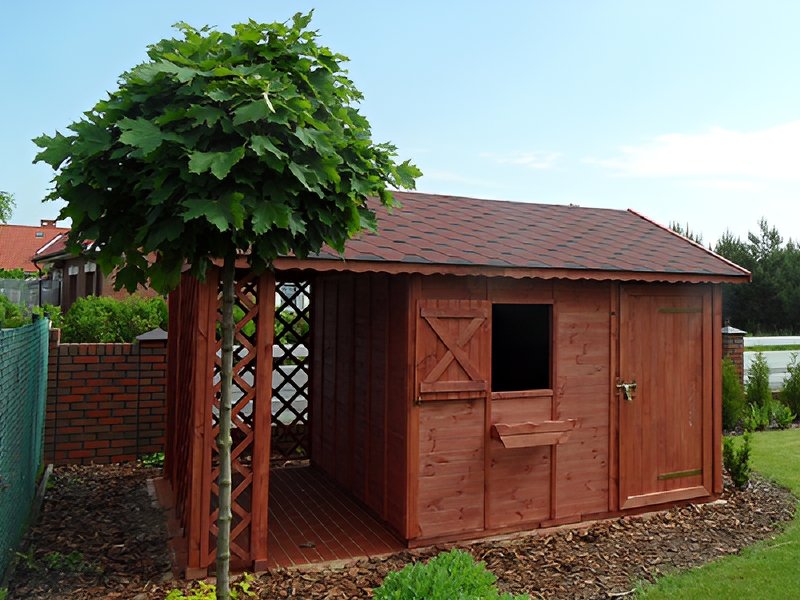 drewutnia Mroczek dach dwuspadowy drewutnia Mroczek dach dwuspadowy