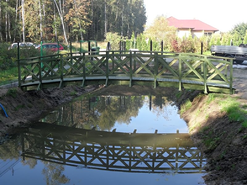 Mostek ogrodowy drewniany Mostek ogrodowy drewniany