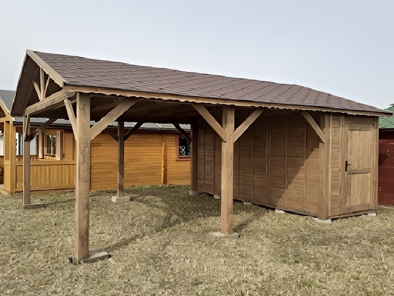 Wiata nr 3 z pomieszczeniem gospodarczym