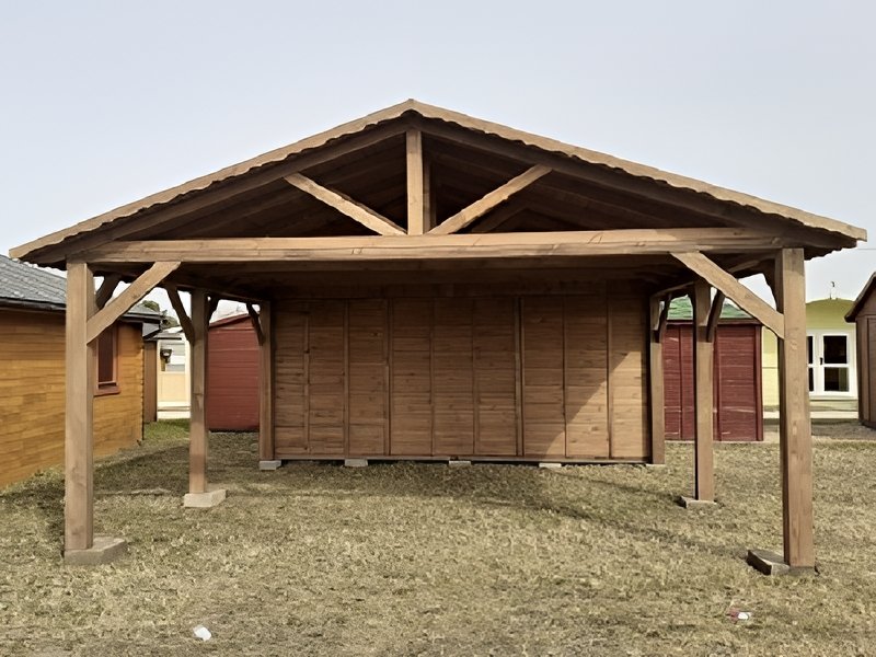 Wiata nr 3 z pomieszczeniem gospodarczym