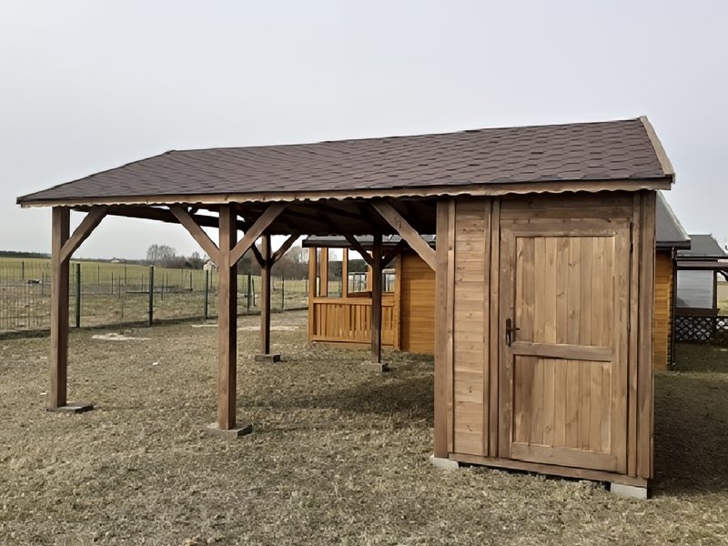 Wiata nr 3 z pomieszczeniem gospodarczym